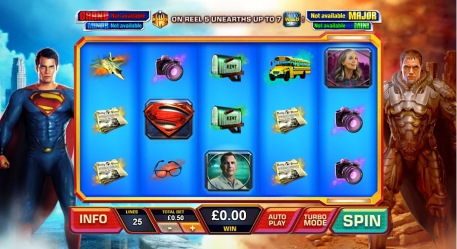 man of steel slots