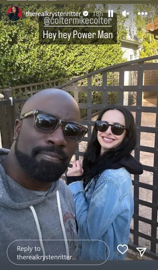 Krysten Ritter and Mike Colter