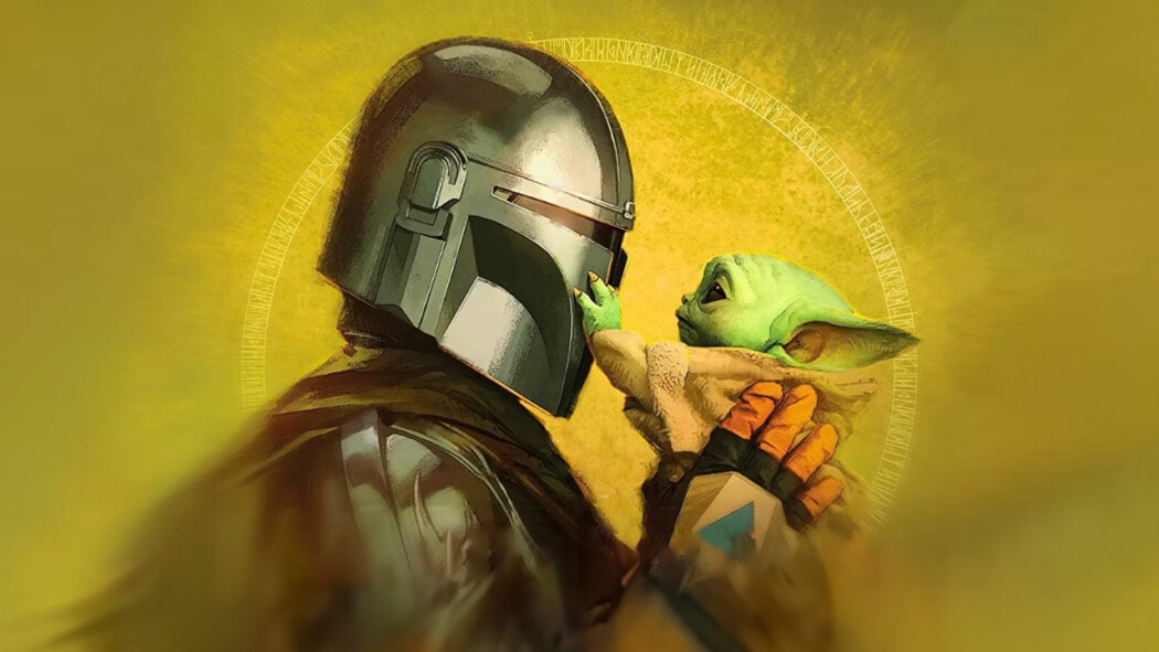 Foulard Star Wars The Mandalorian – Grogu (Baby Yoda) Multicolore – 100% Polyester, Licence Officielle